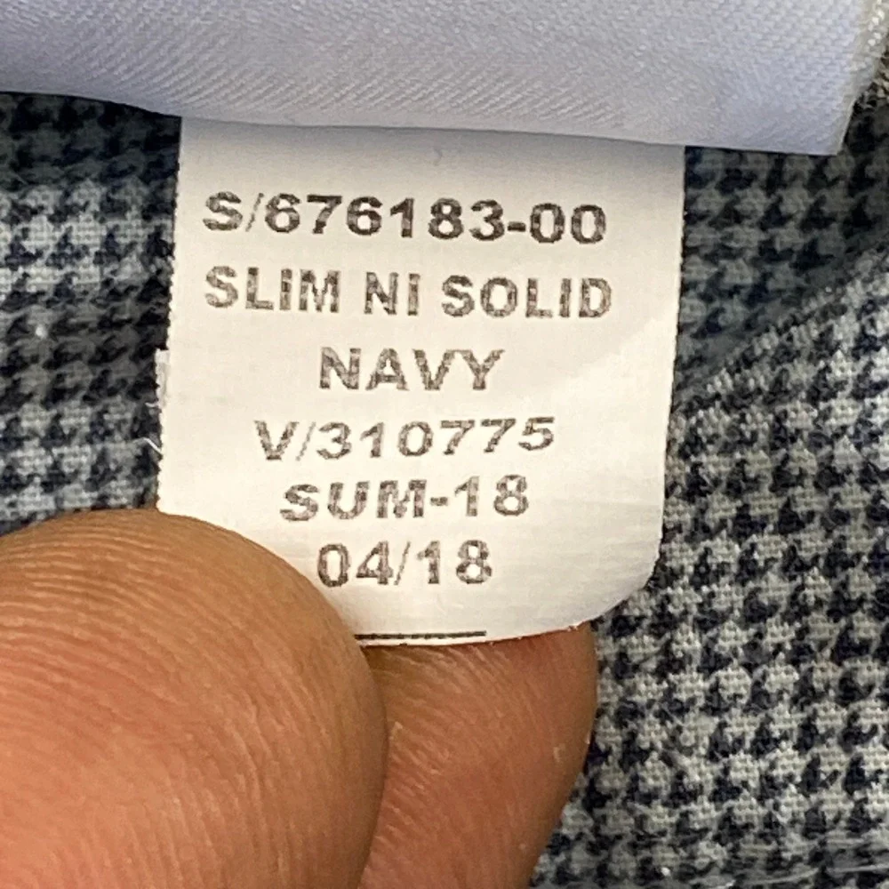 Banana Republic Dress Pants Mens 31x30 Navy Blue‎ Slim Fit Wool Blend 676183-00